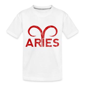 Sternzeichen Widder / Zodiac Aries - Kinder Premium Bio T-Shirt - Weiß - Vorne