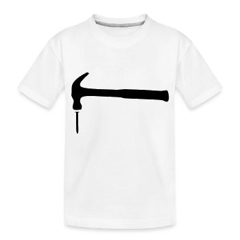 hammer_and_nail_2 - Kids' Premium Organic T-Shirt - white - Front