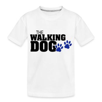 The Walking Dog paw print - Kids' Premium Organic T-Shirt - white - Front