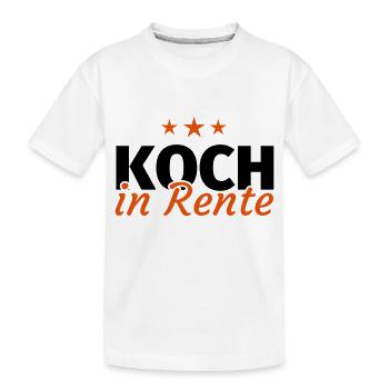 Koch Rente - Kinder Premium Bio T-Shirt - Weiß - Vorne