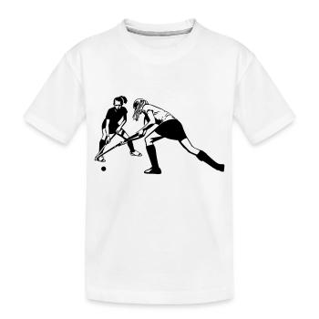 Les filles de hockey - T-shirt bio Premium Enfant - blanc - Devant