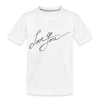 Love You - Kids' Premium Organic T-Shirt - white - Front
