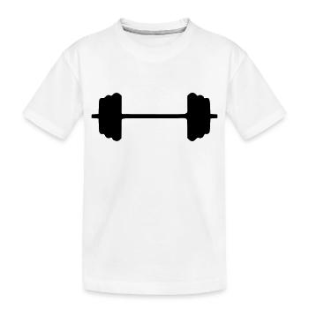 Gewichte - Kinder Premium Bio T-Shirt - Weiß - Vorne