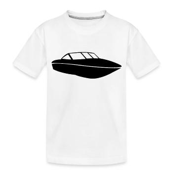 Boat de - Kinder Premium Bio T-Shirt - Weiß - Vorne