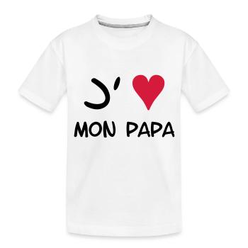J'aime mon papa ! - T-shirt bio Premium Enfant - blanc - Devant