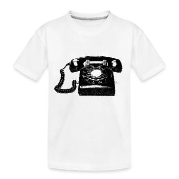 TELEFON - Kinder Premium Bio T-Shirt - Weiß - Vorne