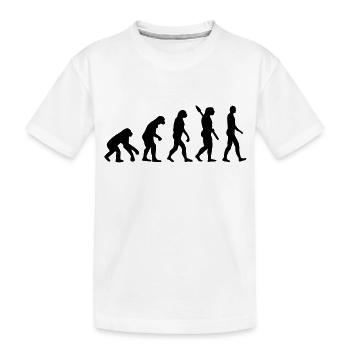 Evolution - Kinder Premium Bio T-Shirt - Weiß - Vorne