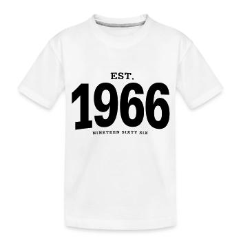 EST. 1966 Nineteen Sixty Six - Kinder Premium Bio T-Shirt - Weiß - Vorne