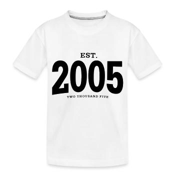 HNE. 2005 Deux Mille Cinq - T-shirt bio Premium Enfant - blanc - Devant