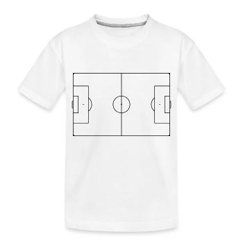 Spielfeld - Kinder Premium Bio T-Shirt - Weiß - Vorne
