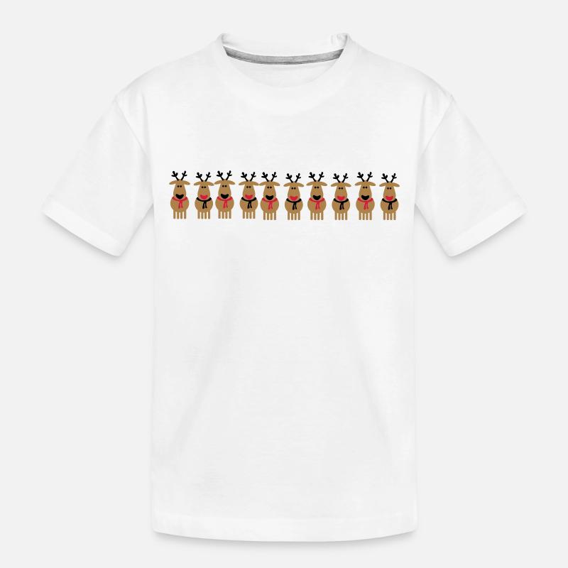 rennes de Noël équipage - T-shirt bio Premium Enfant - blanc