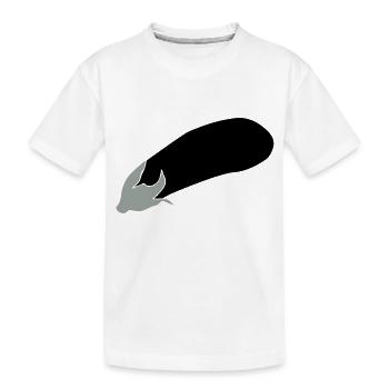Aubergine - Kinder Premium Bio T-Shirt - Weiß - Vorne