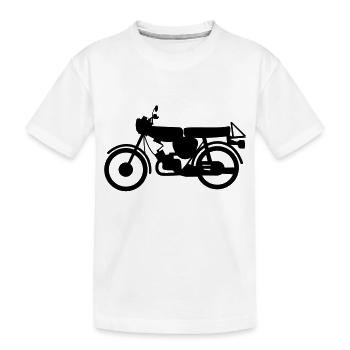 Moped - Kinder Premium Bio T-Shirt - Weiß - Vorne