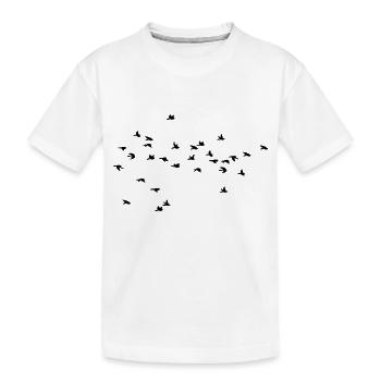 Flying Birds / Fliegende Vögel - Kinder Premium Bio T-Shirt - Weiß - Vorne