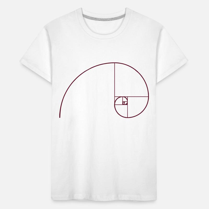 Spirale de Fibonacci, section doré, Phi, evolution T-shirt bio Premium Enfant