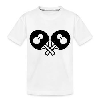 Funny Table Tennis Rackets - Kinder Premium Bio T-Shirt - Weiß - Vorne