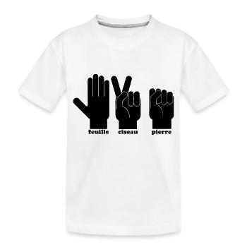 Feuille,ciseau,pierre - T-shirt bio Premium Enfant - blanc - Devant