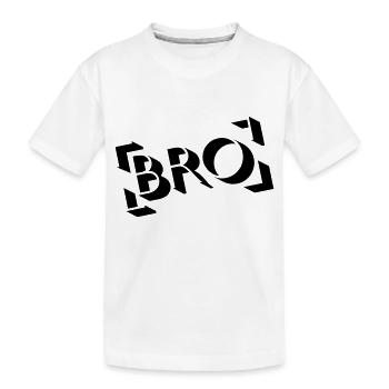 BRO Stamp - Kids' Premium Organic T-Shirt - white - Front