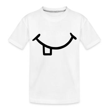 Mouth with teeth - Kids' Premium Organic T-Shirt - white - Front