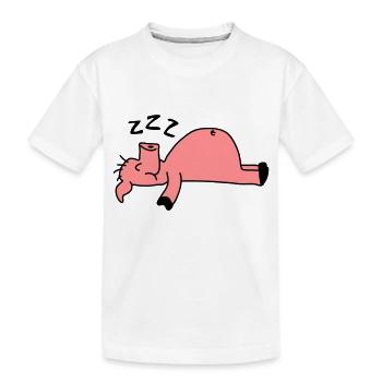 Sleeping Pig - Kinder Premium Bio T-Shirt - Weiß - Vorne