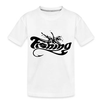 sz2_fishing - Kinder Premium Bio T-Shirt - Weiß - Vorne