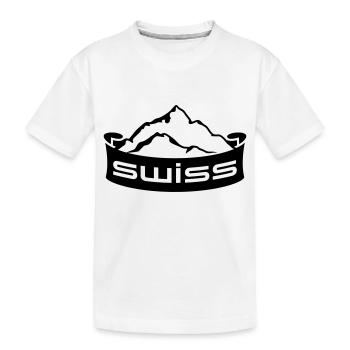 Swiss Mountain Banner Logo - T-shirt bio Premium Enfant - blanc - Devant