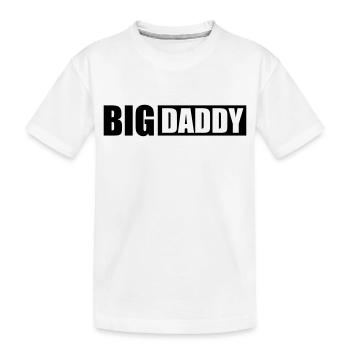 Logo Big Daddy père héros papa fête des pères - T-shirt bio Premium Enfant - blanc - Devant