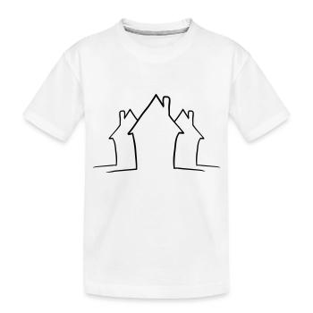Lignes de maisons de quartier - T-shirt bio Premium Enfant - blanc - Devant