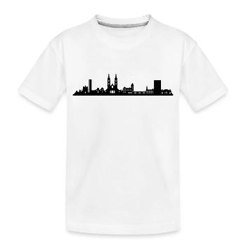 Skyline Basel - Kinder Premium Bio T-Shirt - Weiß - Vorne