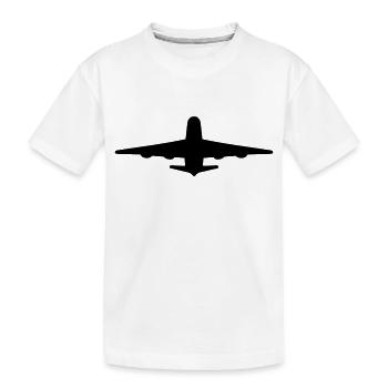Verkehrsflugzeug, Flughafenpilot, Stewardess - Kinder Premium Bio T-Shirt - Weiß - Vorne