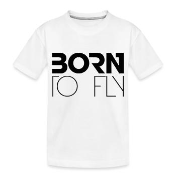 Né à voler Heli Logo Design - T-shirt bio Premium Enfant - blanc - Devant