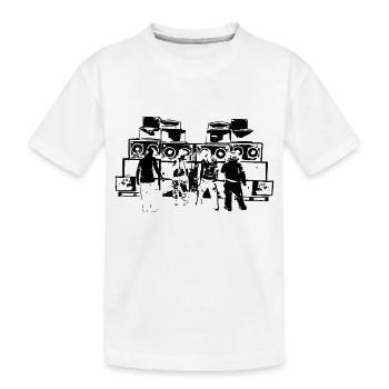 FREE PARTY SOUND SYSTEM - Kinder Premium Bio T-Shirt - Weiß - Vorne