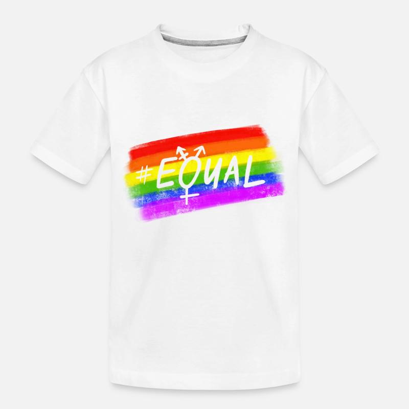 Equal Pride - Kinder Premium Bio T-Shirt - Weiß