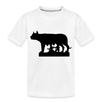 louve romulus remus symbole italien de Rome Italie - T-shirt bio Premium Enfant - blanc - Devant