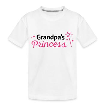 Grandpas princess - Kinder Premium Bio T-Shirt - Weiß - Vorne
