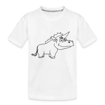 dickes männliches einhorn comic cartoon - Kinder Premium Bio T-Shirt - Weiß - Vorne