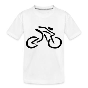 Radfahren - Kinder Premium Bio T-Shirt - Weiß - Vorne