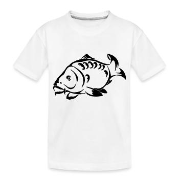 Karpfen - Kinder Premium Bio T-Shirt - Weiß - Vorne