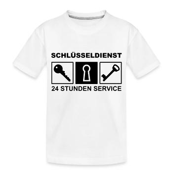 Schlüsseldienst - 24 Stunden Service - Kinder Premium Bio T-Shirt - Weiß - Vorne