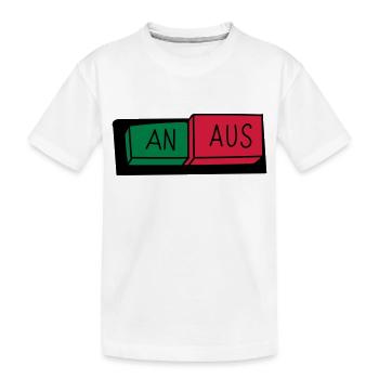 An / Aus Schalter - Kinder Premium Bio T-Shirt - Weiß - Vorne