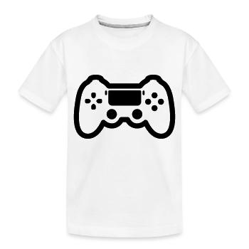 gamer - Kinder Premium Bio T-Shirt - Weiß - Vorne
