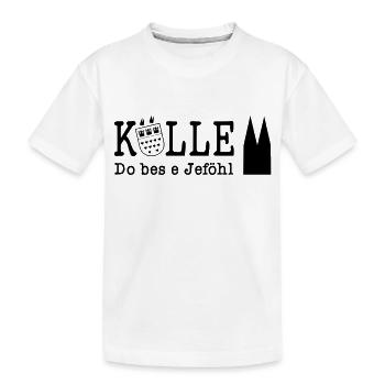Kölle Do bes e Jeföhl - VECTOR Dom Karneval - Kinder Premium Bio T-Shirt - Weiß - Vorne