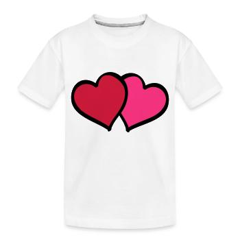 hearts comic - Kinder Premium Bio T-Shirt - Weiß - Vorne