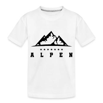 alpen berge - Kinder Premium Bio T-Shirt - Weiß - Vorne