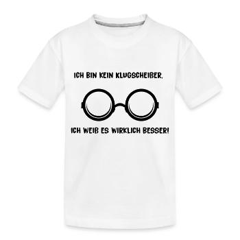 klugscheisser - Kinder Premium Bio T-Shirt - Weiß - Vorne