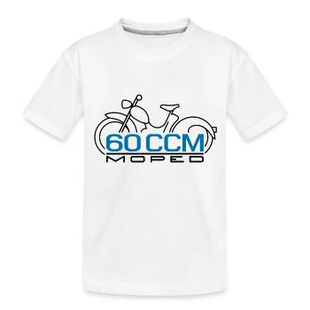 Moped SR2 60 ccm Emblem - Kinder Premium Bio T-Shirt - Weiß - Vorne