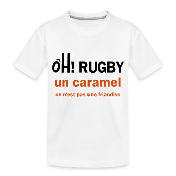 rugby caramel - T-shirt bio Premium Enfant - blanc - Devant