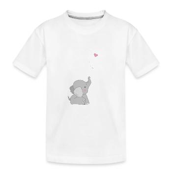 Eddi Elefant - présent - idée présente - T-shirt bio Premium Enfant - blanc - Devant