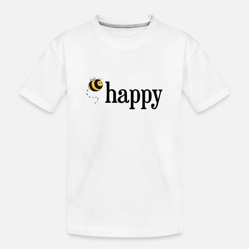 Abeille heureuse! - T-shirt bio Premium Enfant - blanc