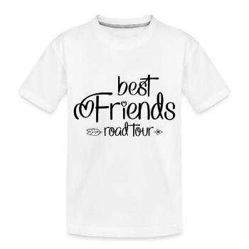 Road Tour mit Freunden - Kinder Premium Bio T-Shirt - Weiß - Vorne